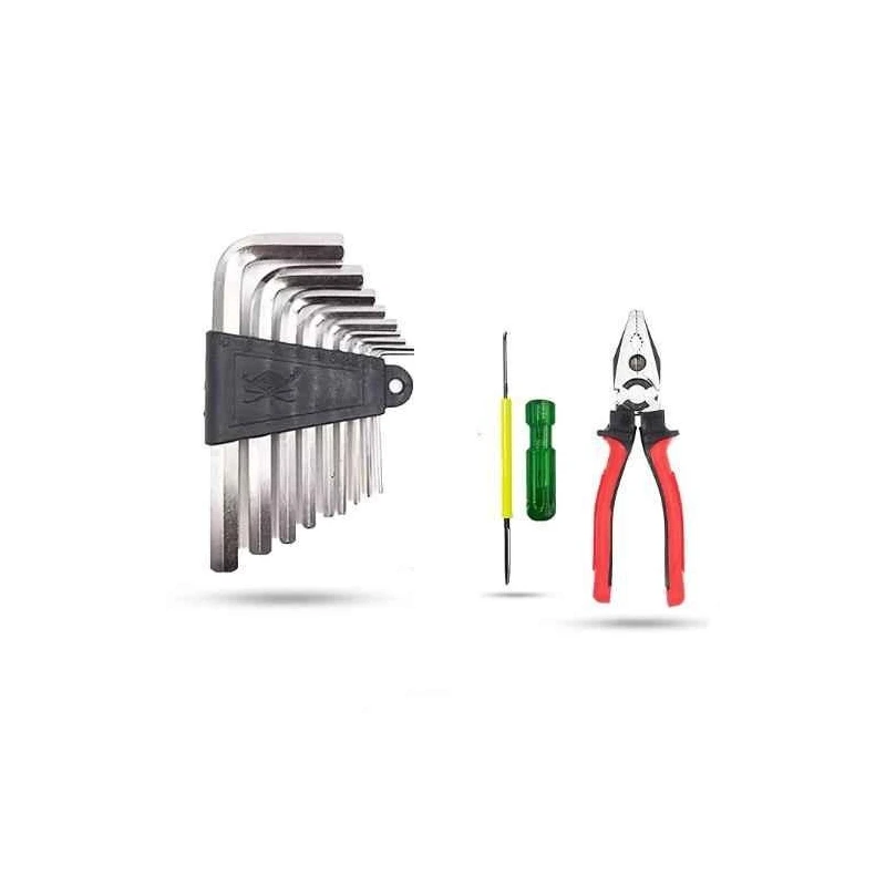 Hillgrove HGCM858 9-Piece Alloy Steel Hex Allen Key Set with 2-in-1 Screwdriver & 8-Inch Plier image-5