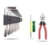 Hillgrove HGCM858 9-Piece Alloy Steel Hex Allen Key Set with 2-in-1 Screwdriver & 8-Inch Plier