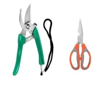 Hillgrove HGCM476M1 Gardening Pruning Grass Shears & Bypass Pruner Tool Combo image-1