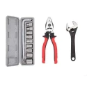 Hillgrove HGCM409M1 10-Piece Hex Socket Spanner Set with 8-Inch Plier & 8-Inch Adjustable Wrench image-1