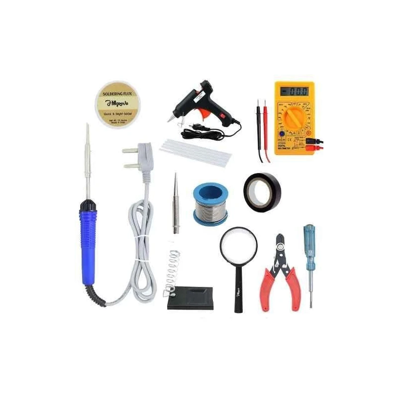 Hillgrove HGCM419M1 25W Flat Tip Soldering Tool Kits with Digital Multimeter image-1