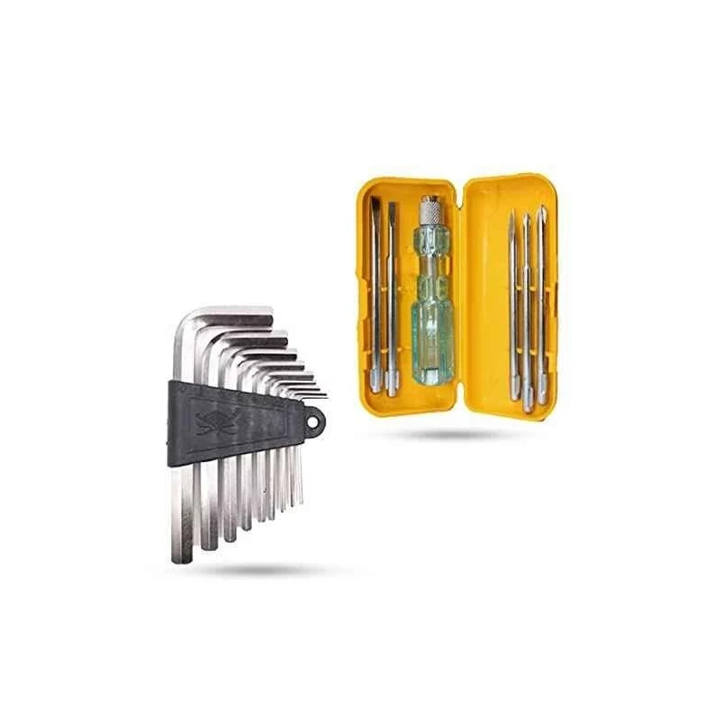 Hillgrove HGCM855 9-Piece Alloy Steel Full Hex Allen Key Set with 5-in-1 Screwdriver image-4