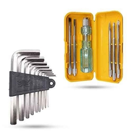 Hillgrove HGCM855 9-Piece Alloy Steel Full Hex Allen Key Set with 5-in-1 Screwdriver image-4