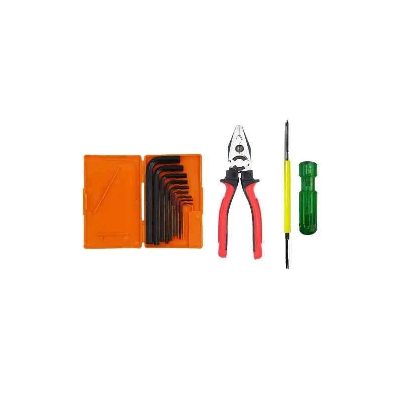 Hillgrove HGCM284M1 9-Piece Hex Allen Key Set with 2-in-1 Screwdriver & 8-Inch Plier Combo image-1