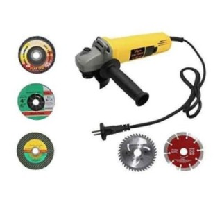 Hillgrove HGANG1B5M1 100mm Metal Angle Grinder with 5-Piece Wheel Set image-1
