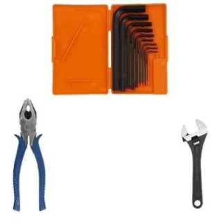 Hillgrove HGCM882 9-Piece Hex Allen Key Set with 8-Inch Adjustable Wrench & 8-Inch Combination Plier image-4