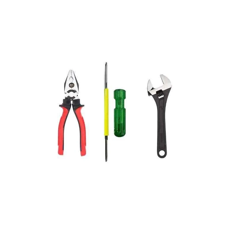 Hillgrove HGCM440M1 8-Inch Adjustable Wrench with 2-in-1 Screwdriver & 8-Inch Combination Plier Combo image-1