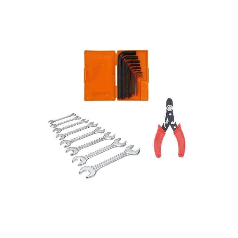 Hillgrove HGCM309M1 8-Piece Double Open End Wrench Set with Hex Allen Key & Wire Cutter Combo image-1