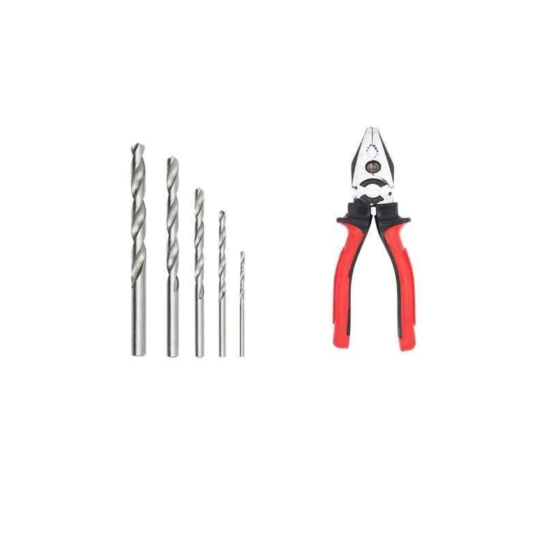 Hillgrove HGCM460M1 5-Piece HSS Drill Bit Set with 8-Inch Combination Plier image-3