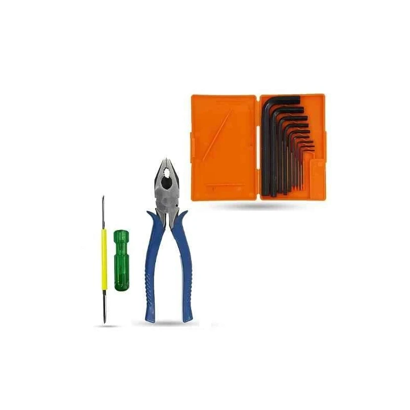 Hillgrove HGCM883 9-Piece Hex Allen Key Set with 2-in-1 Screwdriver & 8-Inch Combination Plier image-1