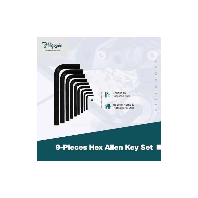 Hillgrove HGCM883 9-Piece Hex Allen Key Set with 2-in-1 Screwdriver & 8-Inch Combination Plier image-5