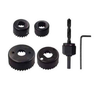 Hillgrove HGCM451M1 6-Piece Metal Alloy Hole Saw Wood Cutter Drill Bit Set image-1