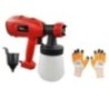 Hillgrove HGCM44M2 550W Copper Nozzle Paint Sprayer Gun Machine with Gloves Set