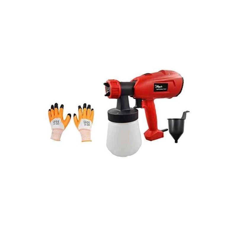Hillgrove HGCM44M1 550W Copper Nozzle Paint Sprayer Gun Machine with Gloves Set image-1