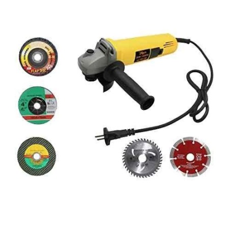 Hillgrove HGANG1B5M2 200mm Metal Angle Grinder with 5-Piece Wheel Set image-1