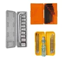 Hillgrove HGCM53M1 10-Piece Chrome Vanadium Hex Socket Spanner Set with Hex Allen Key Set & 5-in-1 Screwdriver Set image-1