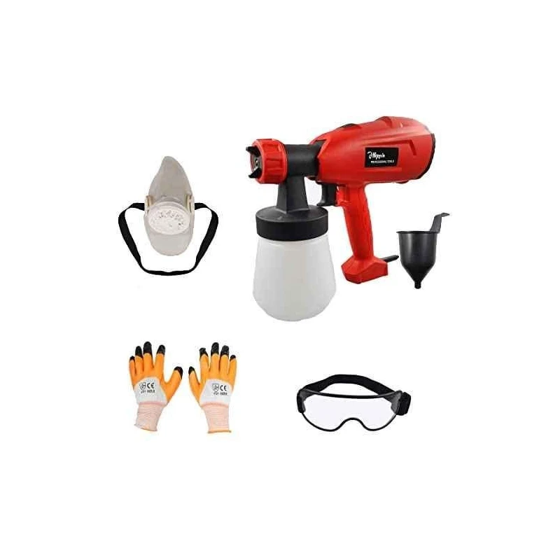 Hillgrove HGCM091 550W Heavy Duty Plastic DIY Paint Sprayer Gun Machine Set image-1
