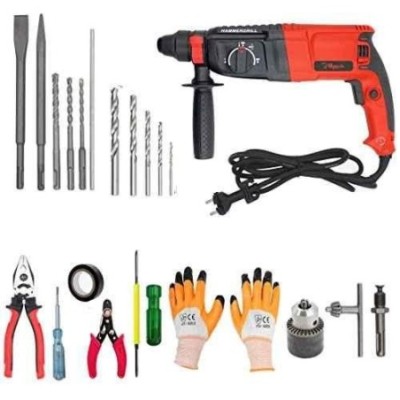 Hillgrove HGCM141 1200W 900rpm 26mm Hammer Impact Drill Machine Set image-1