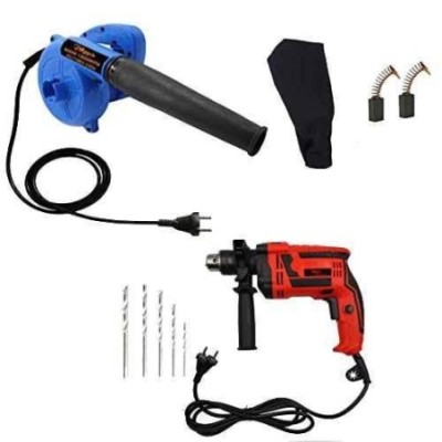 Hillgrove HGCM23M1 800W 18000rpm Air Blower and Suction Dust Cleaner with 500W Drill Machine Set image-1