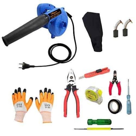 Hillgrove HGCM22M2 800W 18000rpm Air Blower and Suction Dust Cleaner with 7-Piece Hand Tool Kits image-1