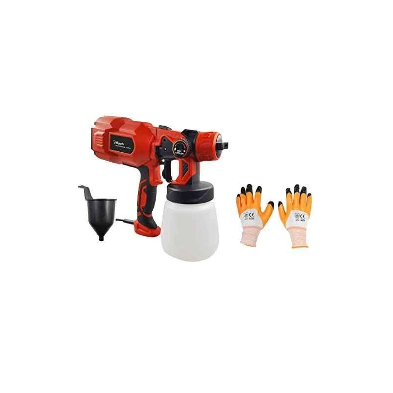 Hillgrove HGCM42M2 550W DIY Copper Nozzle Paint Sprayer Gun Machine with Gloves Set image-1