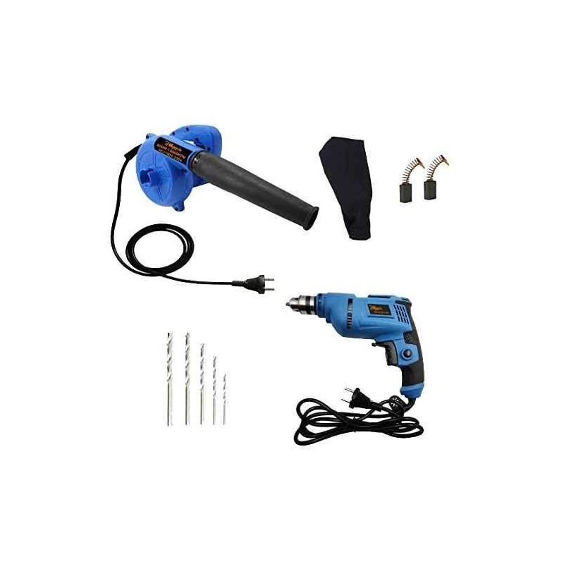 Hillgrove HGCM23M1 800W 18000rpm Air Blower and Suction Dust Cleaner with Drill Machine Set image-1