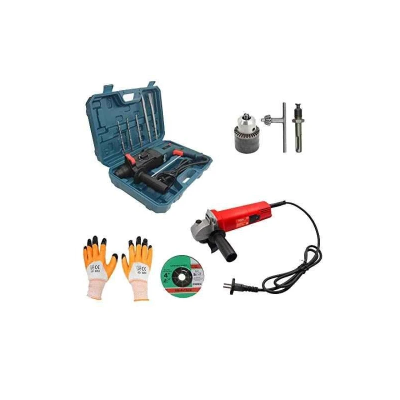 Hillgrove HGCM34M1 1200W 26mm Hammer Drill Machine Kits image-1