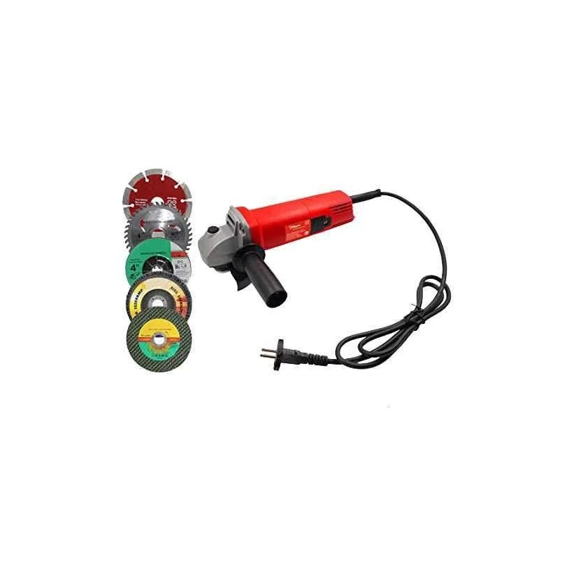 Hillgrove HGANG2B5M2 100mm Metal Angle Grinder with 5-Piece Wheel Set image-1
