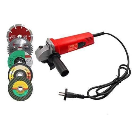 Hillgrove HGANG2B5M2 100mm Metal Angle Grinder with 5-Piece Wheel Set image-1