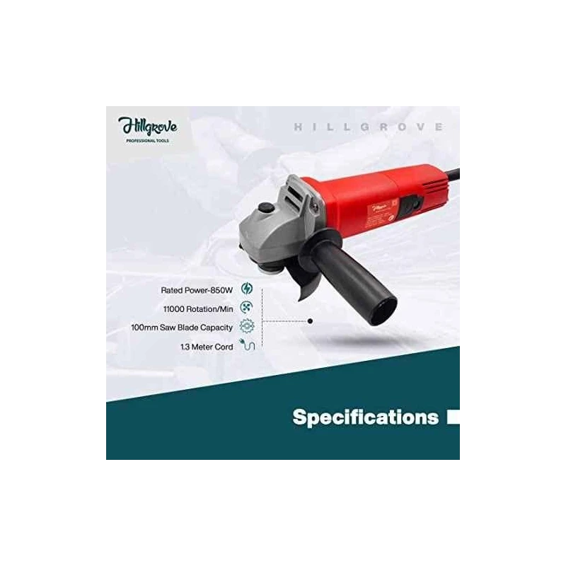 Hillgrove HGCM866 750W Hammer Impact Drill Machine with Angle Grinder 3 SDS Plus Bits Drill Chuck SDS Adapter and Gloves image-3