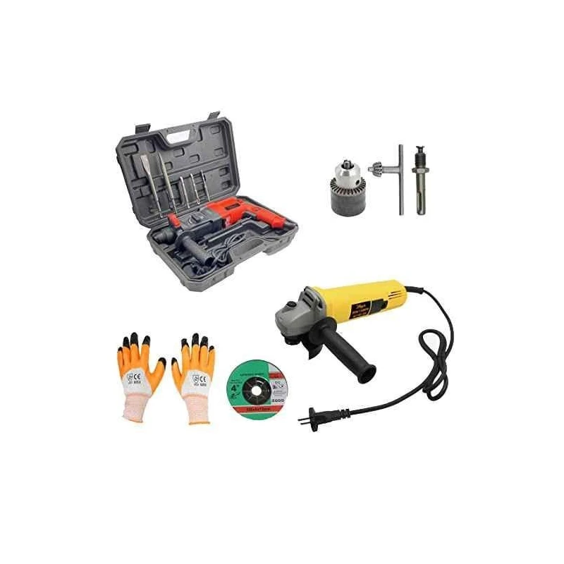 Hillgrove HGCM35M1 1200W 26mm Hammer Drill Machine Kits image-1