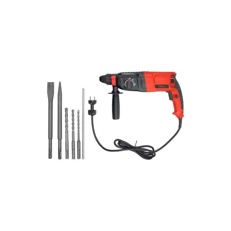 Hillgrove HG0084 1200W 26mm Red Hammer Drill Machine with 5 Bits image-1