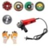 Hillgrove HGCM20M1 11000rpm Angle Grinder with Gloves and 5-Piece 100mm Cutting Wheel Set