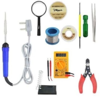 Hillgrove HGCM271M1 25W 10-in-1 Mobile Flat Tip Soldering Iron Equipment Tool Kits and Digital Multimeter Combo image-3