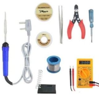 Hillgrove HGCM417M1 25W Mobile Flat Tip Soldering Iron Equipment Tool Kits with Digital Multimeter & Line Tester image-5