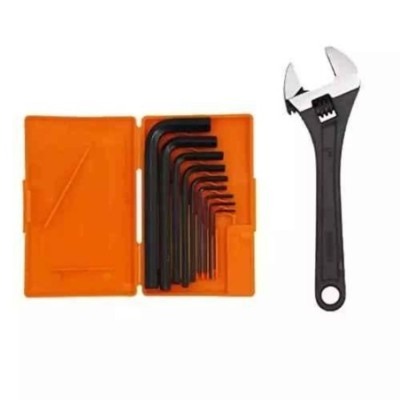 Hillgrove HGCM7M1 9 Pcs 8 inch Carbon Steel Full Hex Allen Key Set image-1