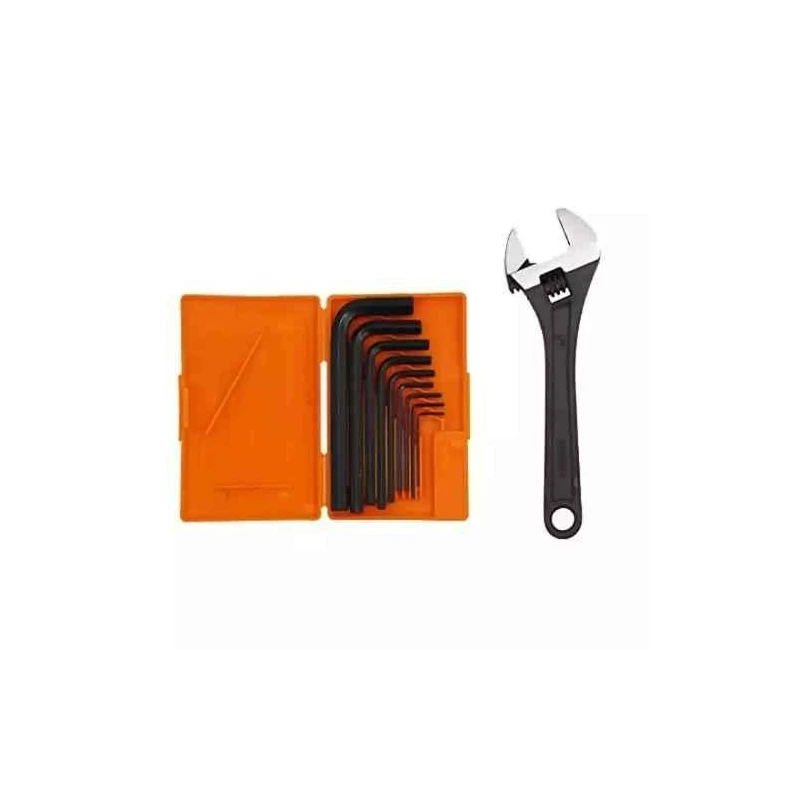 Hillgrove HGCM7M1 9 Pcs 8 inch Carbon Steel Full Hex Allen Key Set image-1