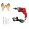 Hillgrove HGCM220M1 550W 10mm Drill Machine with Gloves, 6 Pcs Masonry & Metal Drill Bit