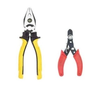 Hillgrove HGCM241 Chrome Vanadium Steel 8 inch Lineman Plier with Wire Cutter Set image-1