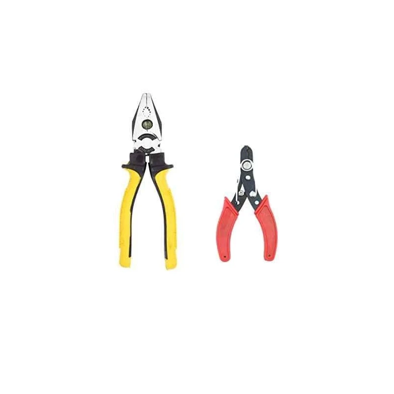 Hillgrove HGCM241 Chrome Vanadium Steel 8 inch Lineman Plier with Wire Cutter Set image-1