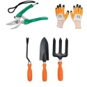 Hillgrove HGCM188M1 5 Pcs Gardening Tool Set with Cultivator Weeder Trowel Pruner & Hand Gloves image-1