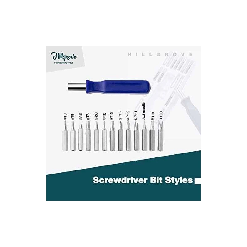 Hillgrove HGCM901 16-in-1 Portable Pocket Screwdriver Set for Electronics and Gadgets image-2