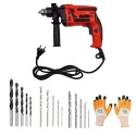 Hillgrove HGCM250M1 1000W 13mm Drill Machine with Multiple Drill Bit Types and Gloves image-1