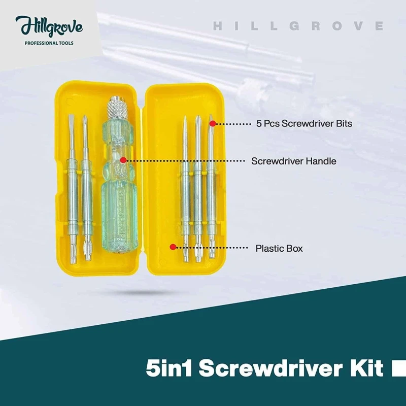 Hillgrove HGCM325M1 1000W 13mm Drill Machine Kits with Gloves Screwdriver & Drill Bits image-1