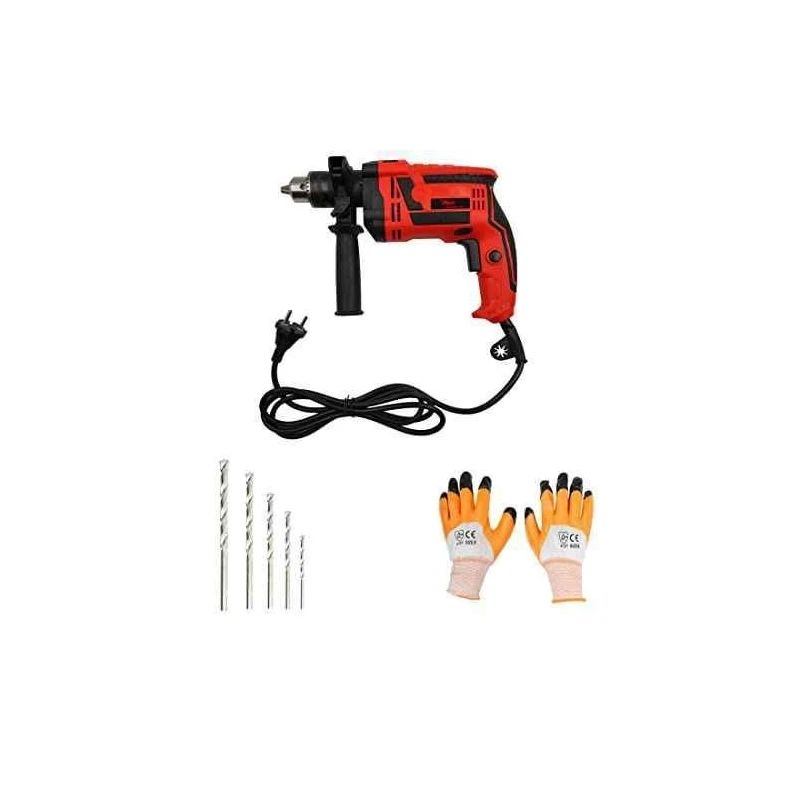 Hillgrove HGCM41M1 1000W Drill Machine Kits with Gloves & 5 Drill Bits image-1