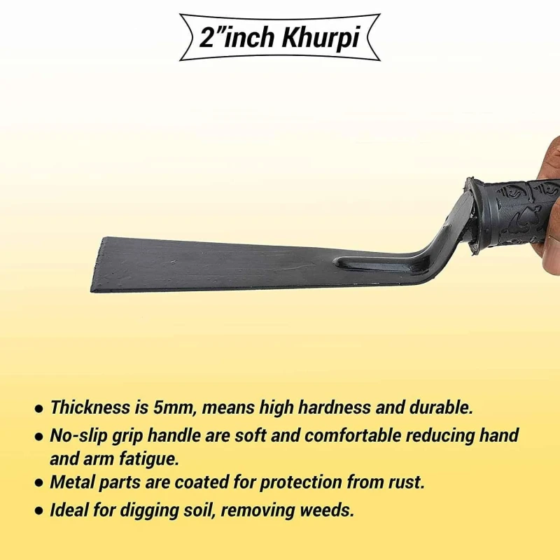 Hillgrove HGCM317M1 2 inch Khurpi Tool with Trowel for Gardening image-3