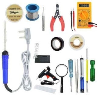 Hillgrove HGCM276M1 16-in-1 Mobile Flat Tip Soldering Equipment Tool Glue Gun Kits with Digital Multimeter image-4