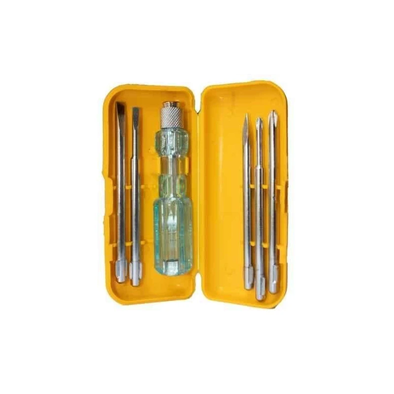 Hillgrove HG0039 5-in-1 Multipurpose Repair Screwdriver Tool Kits with Neon Bulb Tester image-2