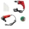 Hillgrove HGCM38M1 4 inch Angle Grinder with 550W Drill Machine and 5 Drill Bits Set