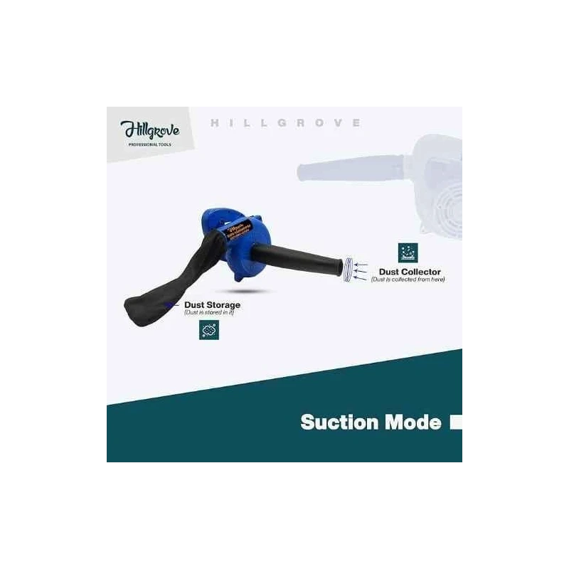 Hillgrove HGCM1034 800W Plastic Blue Electric Air Blower with Carbon Brushes and 16-in-1 Screwdriver image-1
